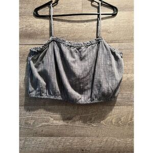 Aerie Gray Spaghetti Strap Halter Top Size XL